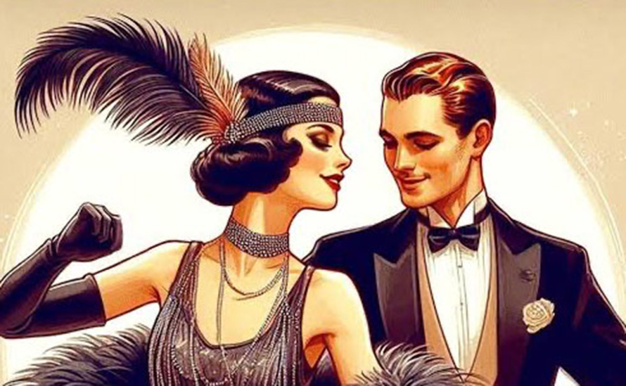 20s man and woman dancing