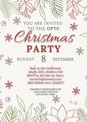 Christmas breakfast flyer